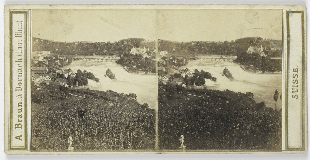 Detail of Schaffhausen Rhine Falls, Switzerland by Adolphe Braun