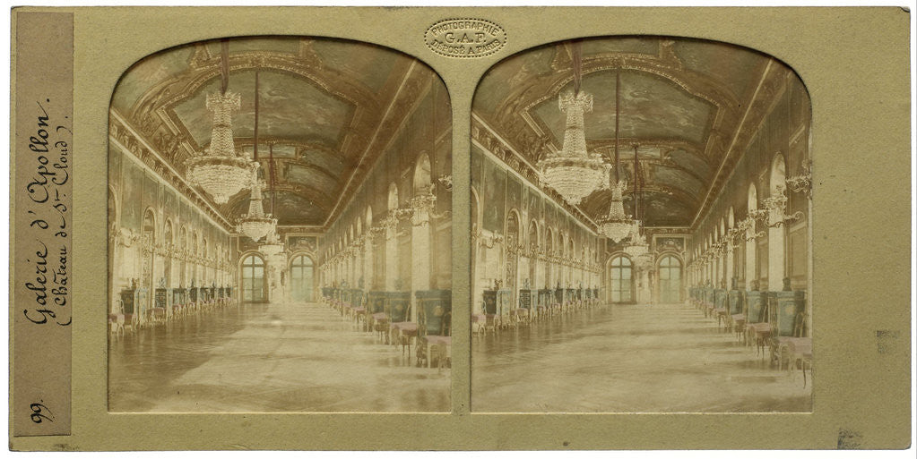 Detail of Apollo Gallery Château de Saint-Cloud Palace in Saint-Cloud by Henri Guerard