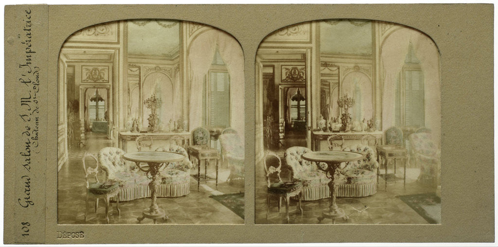 Detail of Grand Salon of HM the Empress Château de Saint-Cloud Palace in Saint-Cloud, France by Florent Grau
