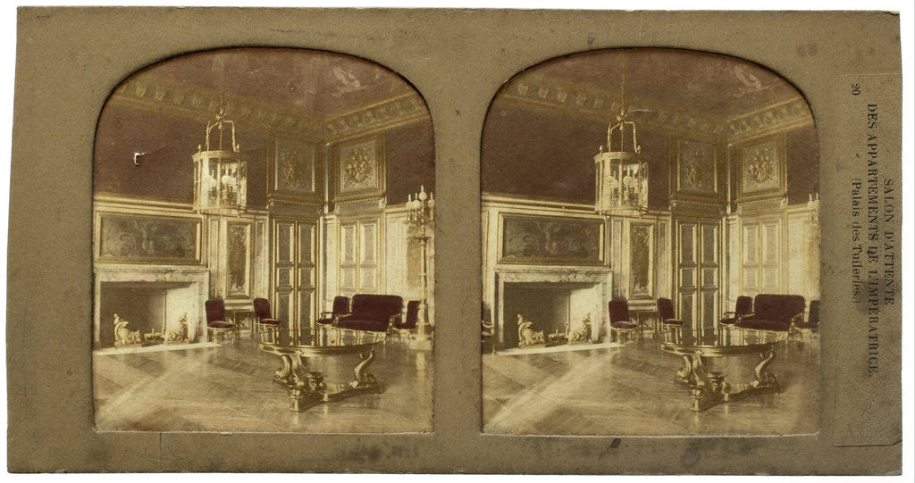 Detail of l'Imperatrice homes of Waiting Room Tuileries Palace Paris France by Florent Grau