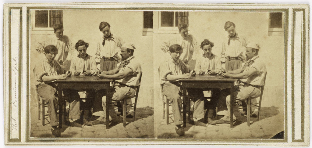 Detail of The domino game by Pierre Ambroise Richebourg