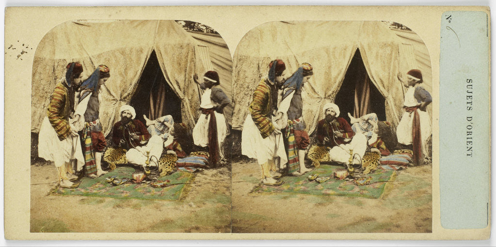 Detail of Oriental scene by Henri Tournier