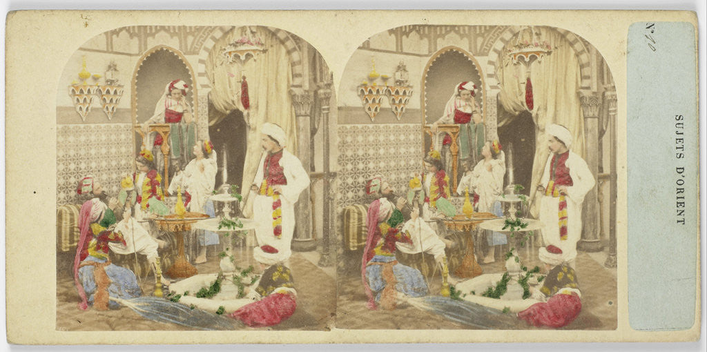 Detail of Oriental scene by Henri Tournier