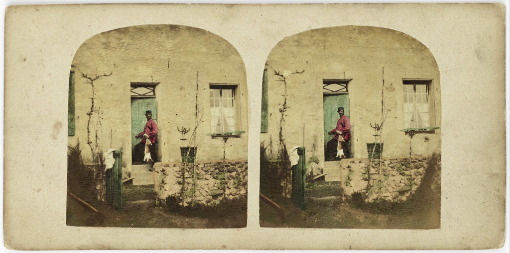 Detail of Man with dead hare for a house by Anonymous