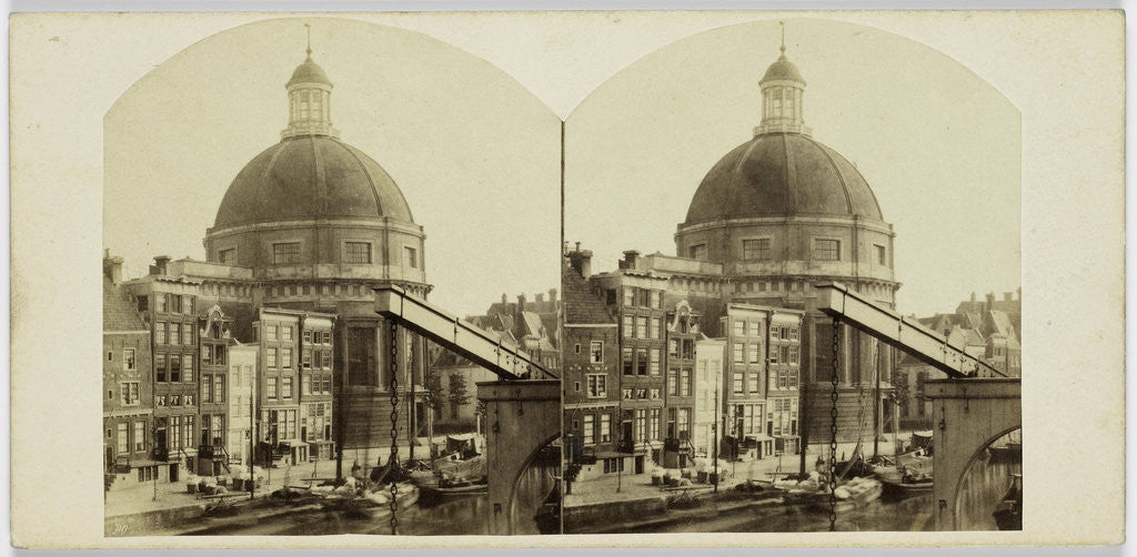 Detail of The Lutheran New Church, Luthersche Nieuwe Kerk, on the Singel in Amsterdam Haarlemmersluis by Pieter Oosterhuis