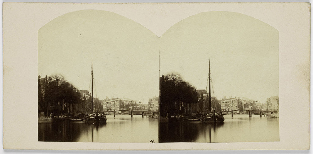 Detail of The Zwanenburgwal Amsterdam, The Netherlands In view of the Inner Amstel by Andries Jager