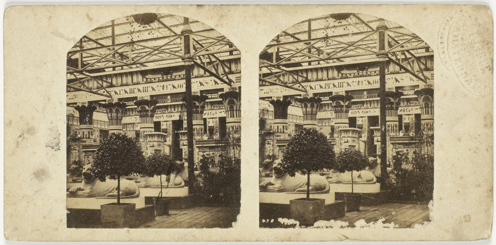 Detail of View in the Egyptian Court, Crystal Palace, Sydenham by The London Stereoscopic Company