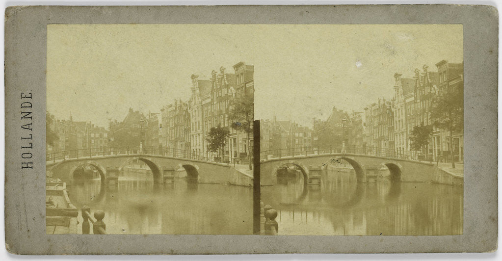 Detail of A street in Amsterdam OZ Voorburgwal bij Korte Niezel by Henri Plaut