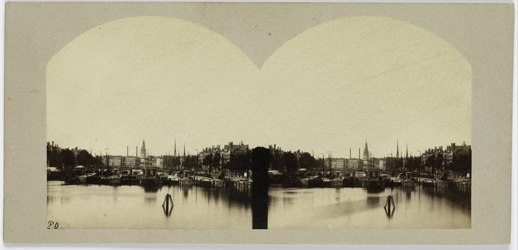 Detail of sight on the Inner Amstel off Hoogesluis, Amsterdam by Pieter Oosterhuis