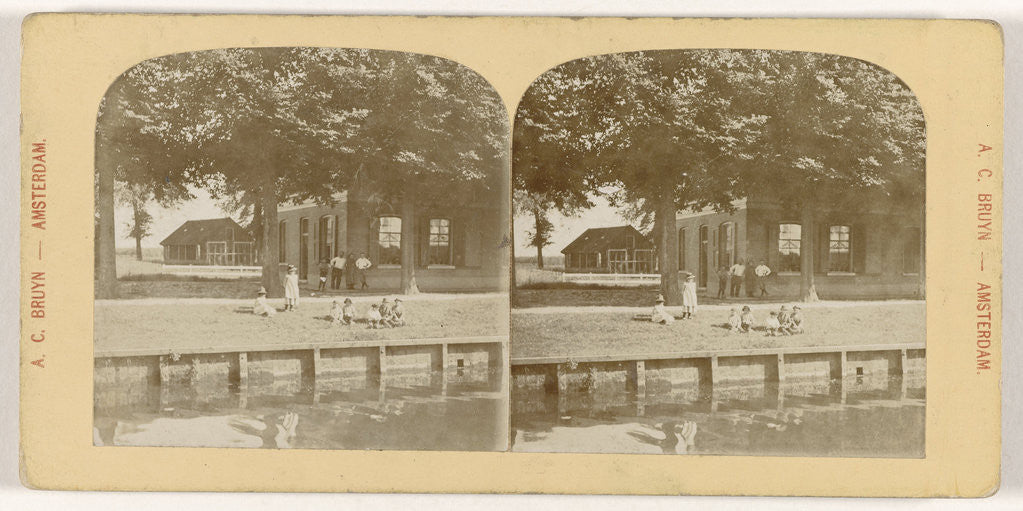 Detail of The Hague Noordeinde right Gothic gallery, demolished in 1883 by Pieter Oosterhuis