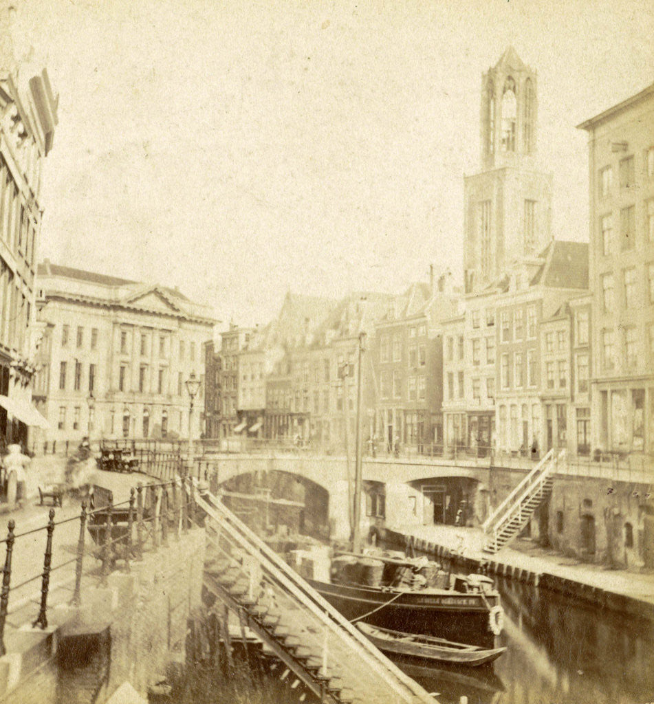 Detail of Utrecht, The Netherlands, The Old Canal by Anonymous