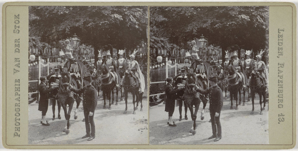 Detail of Netherlands, Leiden, horsemen dressed as knights by Anton F. van der Stok