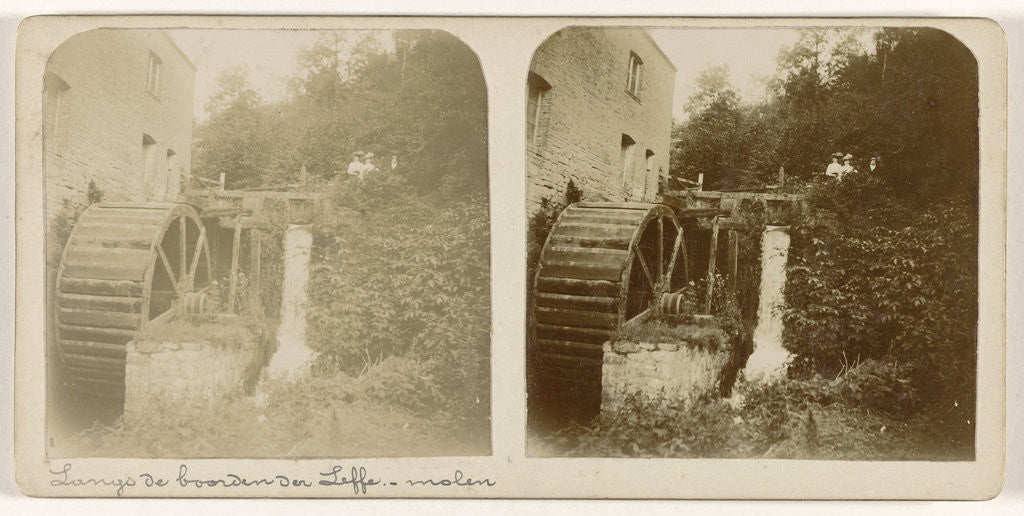 Detail of Waterwheel in a stream by Anonymous