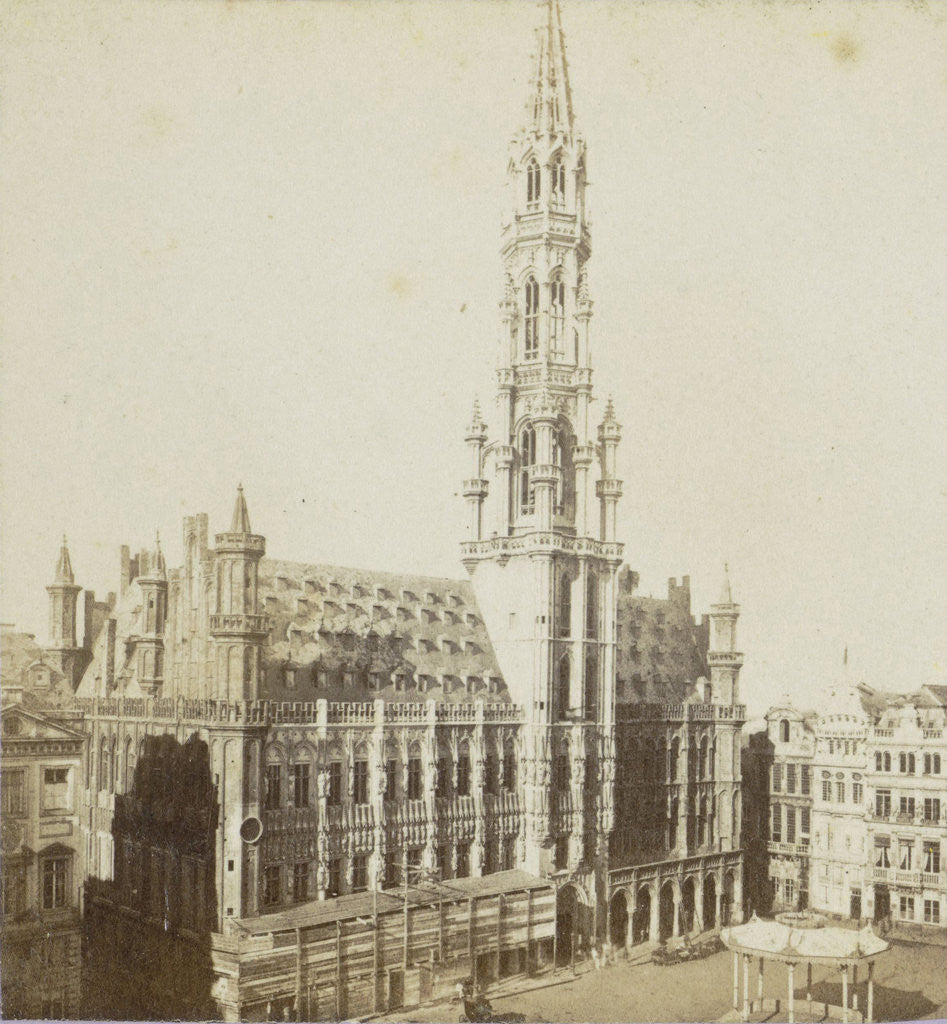 Detail of Brussels, The Hotel de Ville 1400-1450, Belgium by Jules Queval