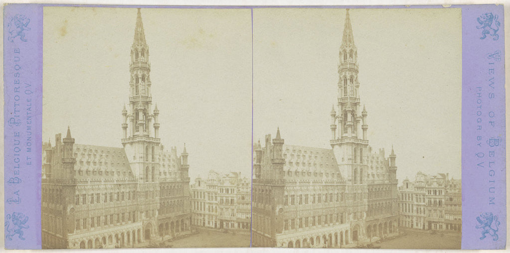 Detail of Brussels General view of City Hotel by Jules Queval