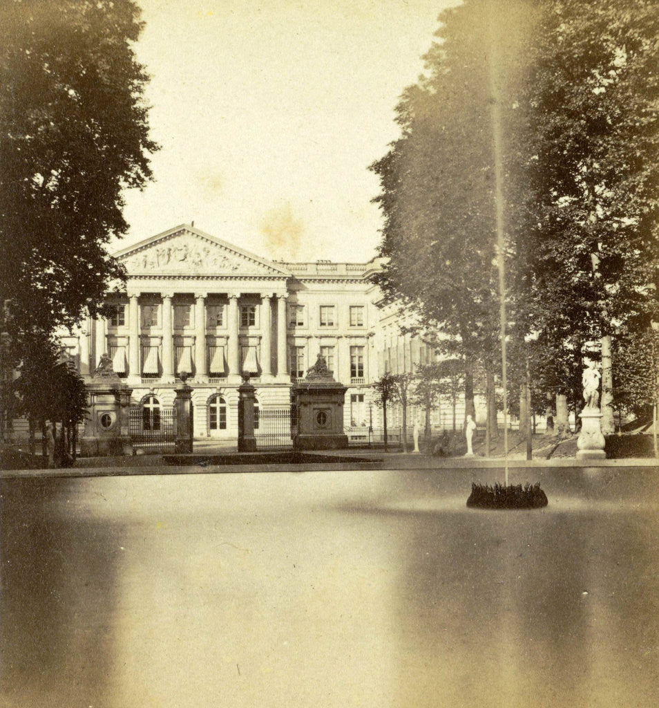 Detail of Brussels, the Royal Park and Palace of the Nation Chamber of Deputies, Belgium by Jules Queval