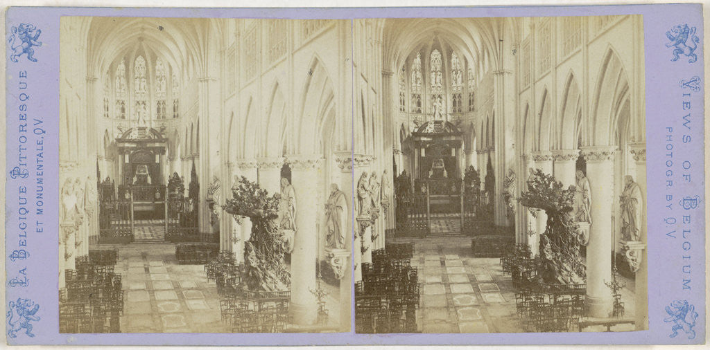 Detail of Mechelen Malines, Metropolitan Church of St Rumbold, Saint-Rombaut indoor shooting organ by Jules Queval