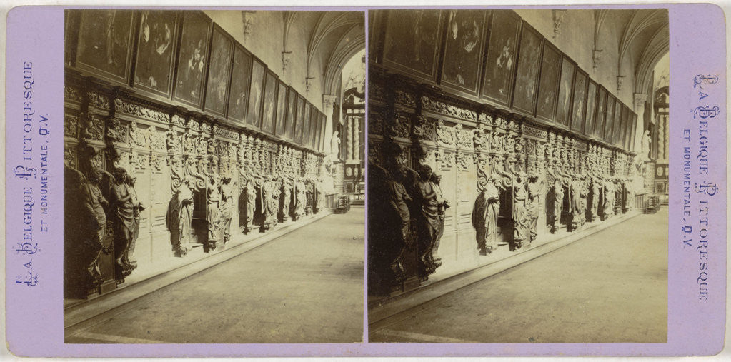 Detail of Antwerp Anvers Antwerpen, St. Paul's Church, the confessionals North collateral by Jules Queval