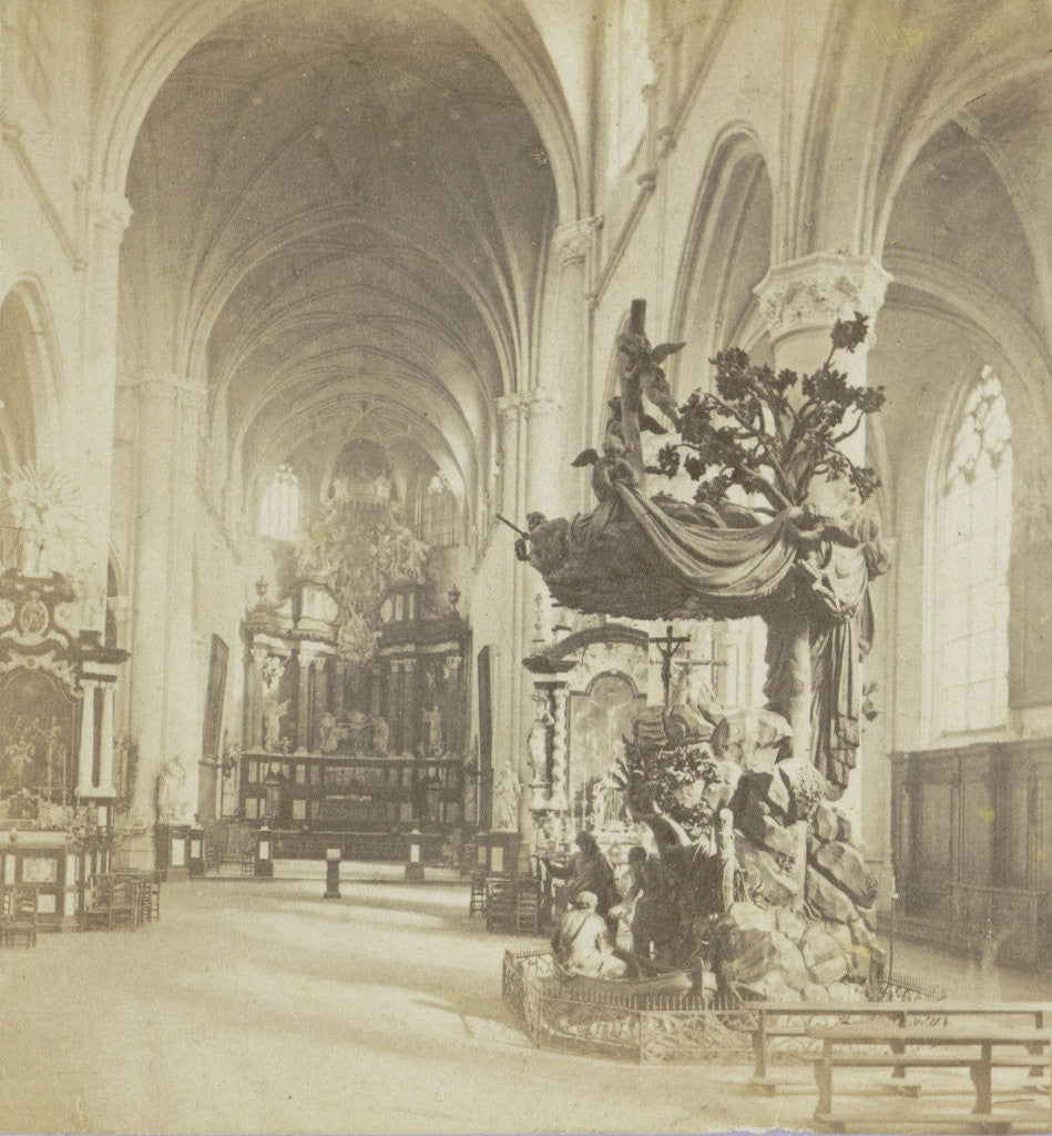 Detail of Antwerp, Church of Saint-Andre, indoor general view by Jules Queval