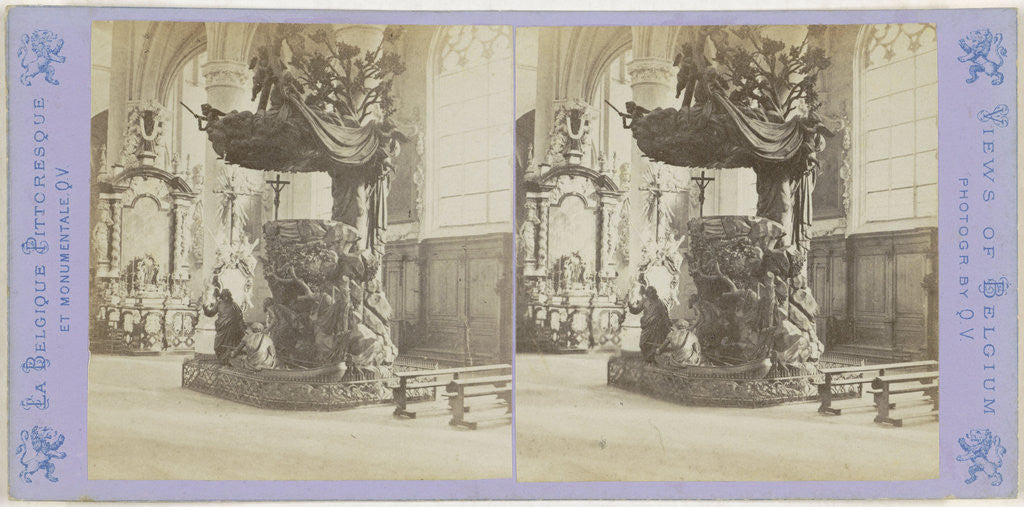 Detail of Antwerp Anvers Antwerpen The truth Chair of The Church of Saint-Andre by Jules Queval