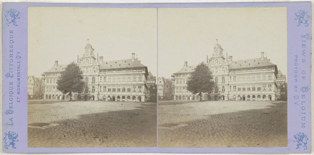 Detail of Antwerp Anvers Antwerpen, Town hall by Jules Queval