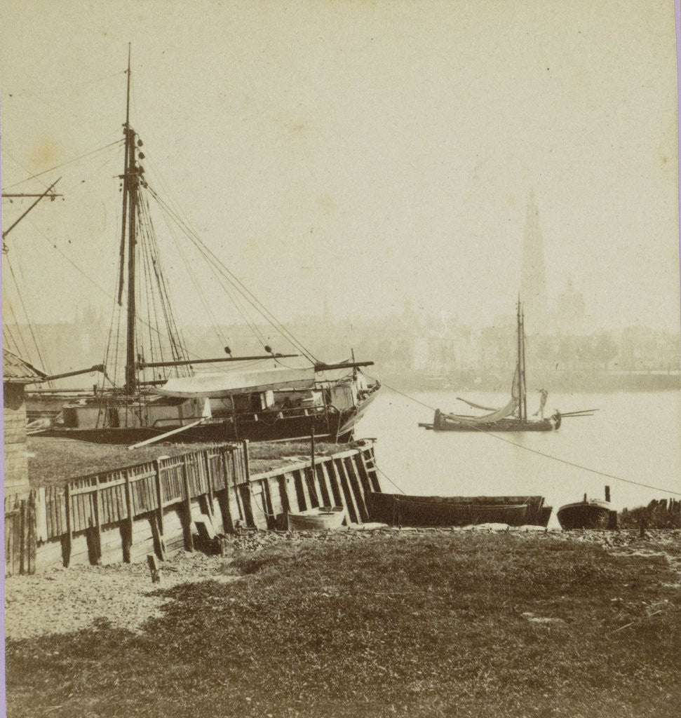 Detail of Antwerp Anvers Antwerpen, The Cathedral and the Scheldt, taken to the head of Flanders by Jules Queval