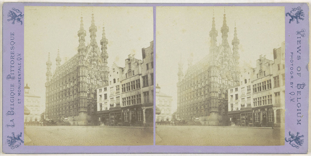 Detail of Leuven Louvain, The City Hotel by Jules Queval