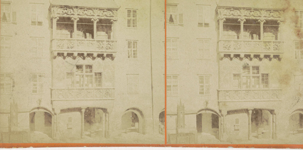 Detail of Goldenes Dach, Innsbruck, Baldi & Wurthle Gregor Baldi by Carl Friedrich Wurthle