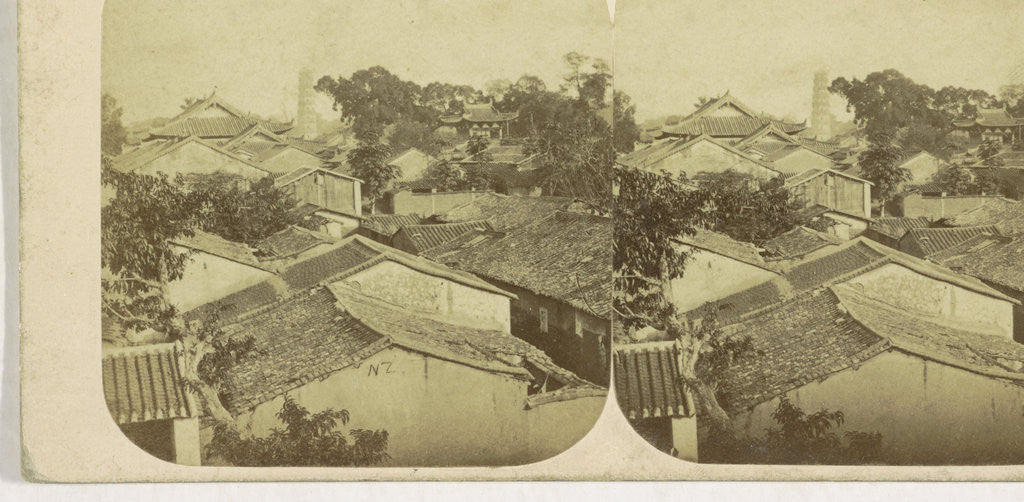 Detail of Canton, Guangzhou View taken from the Walls on the West side of the City, China by Negretti & Zambra