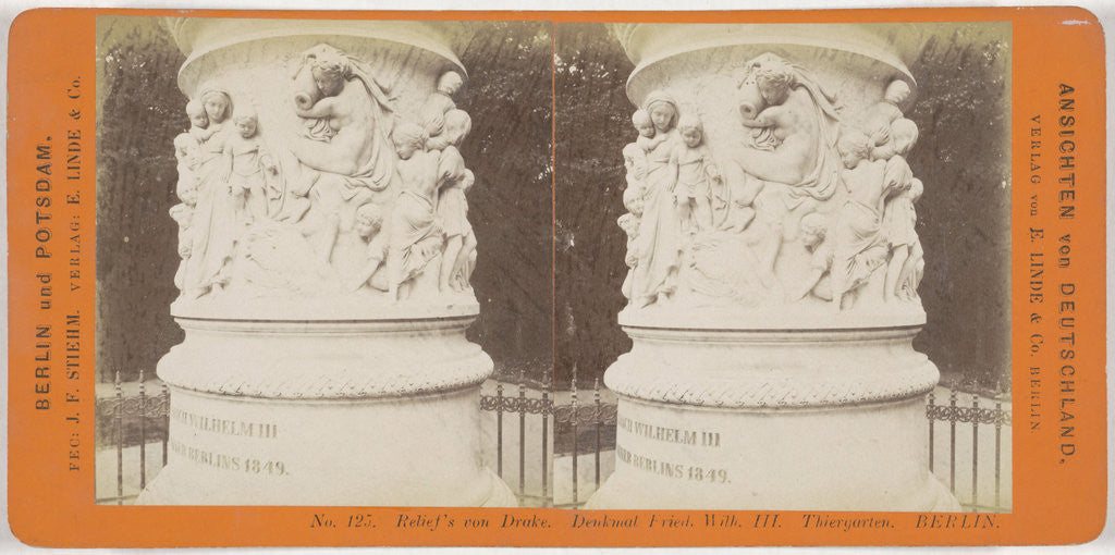 Detail of Relief's von Drake. Denkmal Fried. Wilh. III. Thiergarten. Berlin, Germany by Johann Friedrich Stiehm