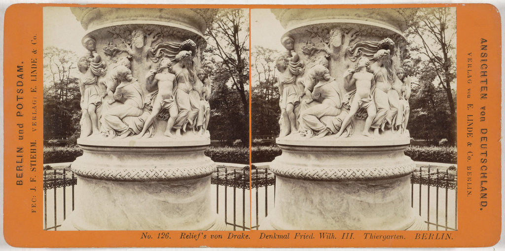 Detail of Relief's von Drake. Denkmal Fried. Wilh. III. Thiergarten. Berlin, Germany by Johann Friedrich Stiehm