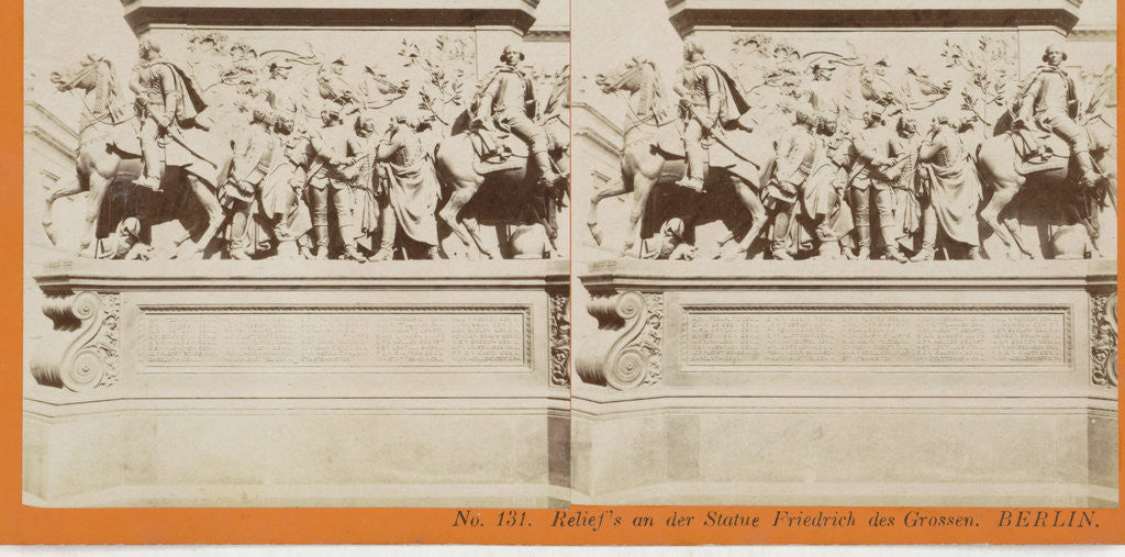 Detail of Relief's an der Statue Friedrich des Grossen. Berlin, Germany by Johann Friedrich Stiehm