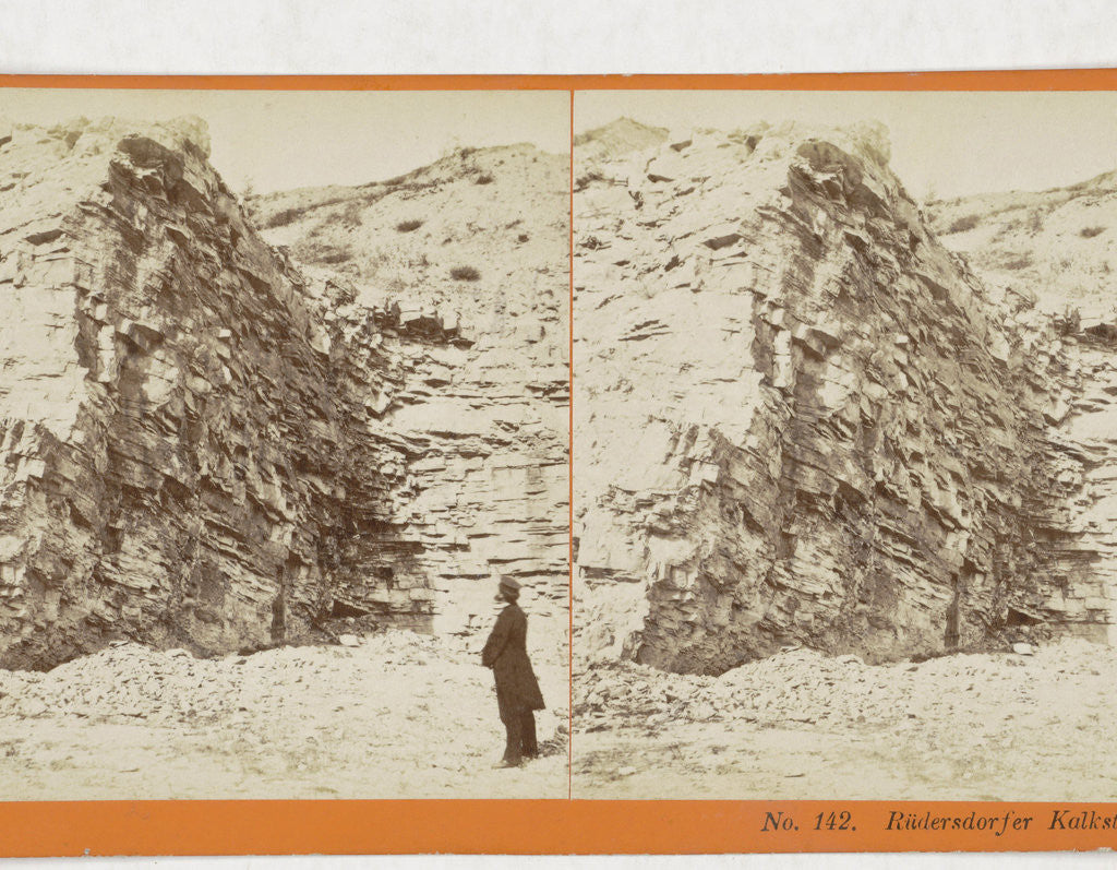 Detail of Rudersdorfer limestone quarry, Germany by Johann Friedrich Stiehm