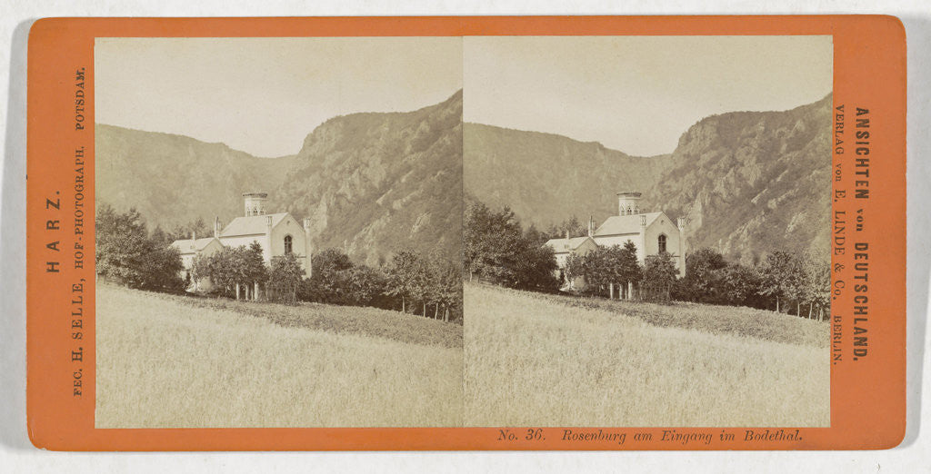 Detail of Roseburg at the entrance in Bodethal, Germany by H. Selle & E. Linde & Co