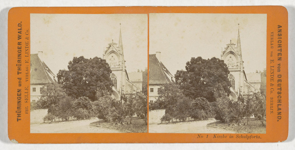 Detail of Church in Schulpforta, Germany by H. Selle & E. Linde & Co