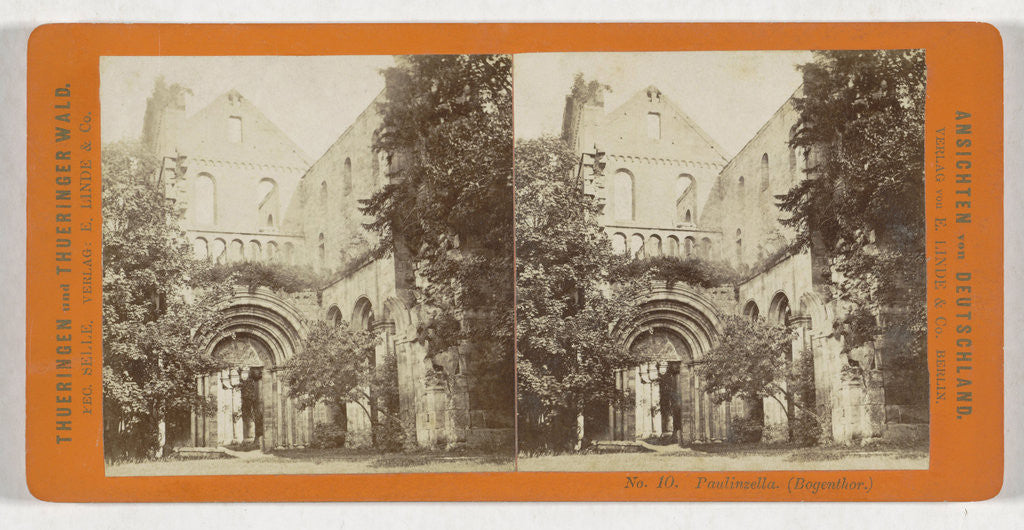 Detail of Paulinzella. (Bogen Thor) by H. Selle & E. Linde & Co