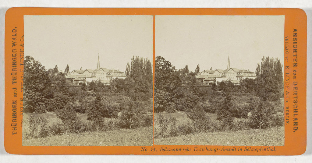 Detail of Salzmann'sche Erziehungs-Anstalt in Schnepfenthal by H. Selle & E. Linde & Co