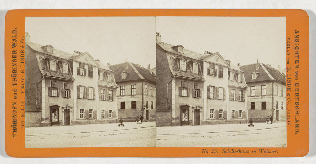 Detail of Schiller in Weimar, Germany by H. Selle & E. Linde & Co