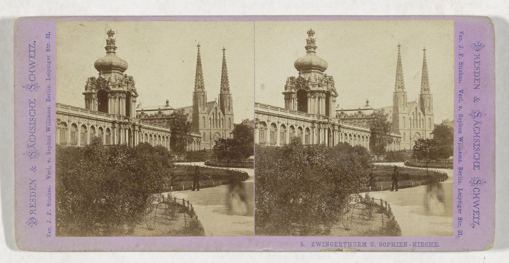 Detail of Zwingerthurm and Sophien-Kirche, Germany by Johann Friedrich Stiehm