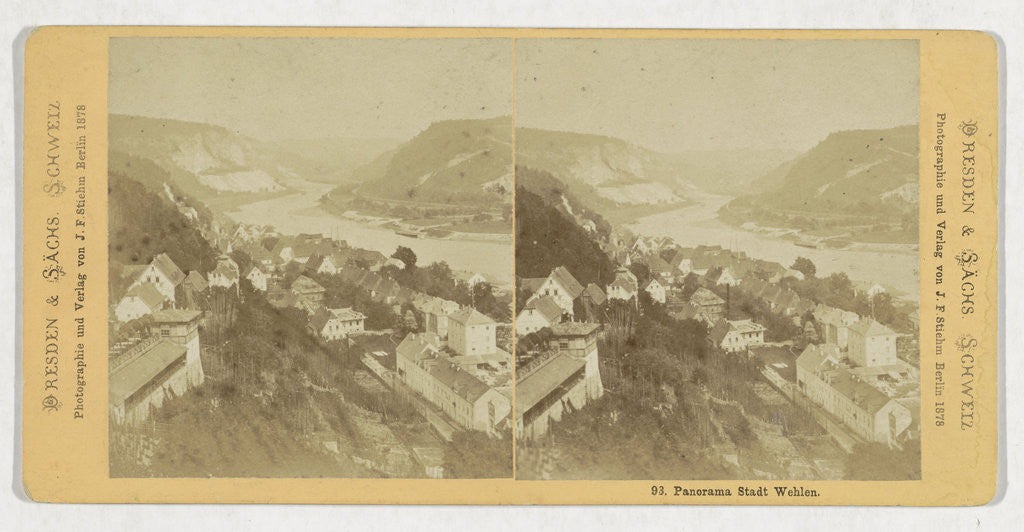 Detail of Panorama Stadt Wehlen, Germany by Johann Friedrich Stiehm