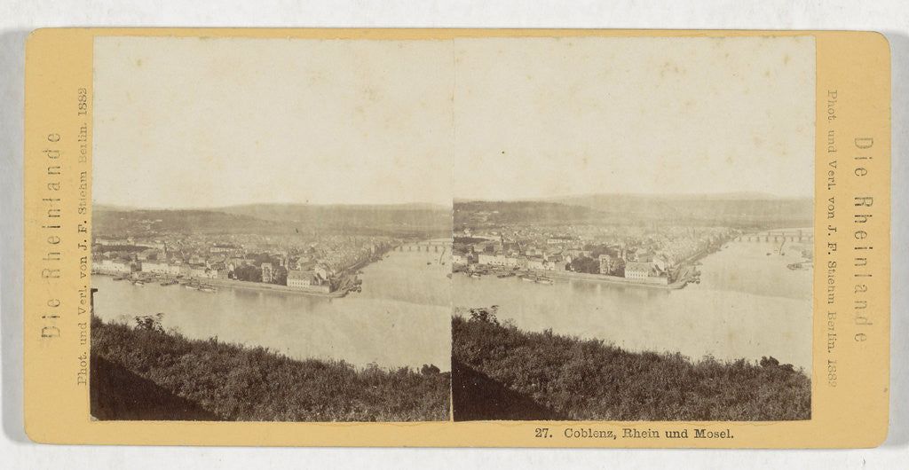 Detail of Coblenz, Rhein and Mosel, Germany by Johann Friedrich Stiehm