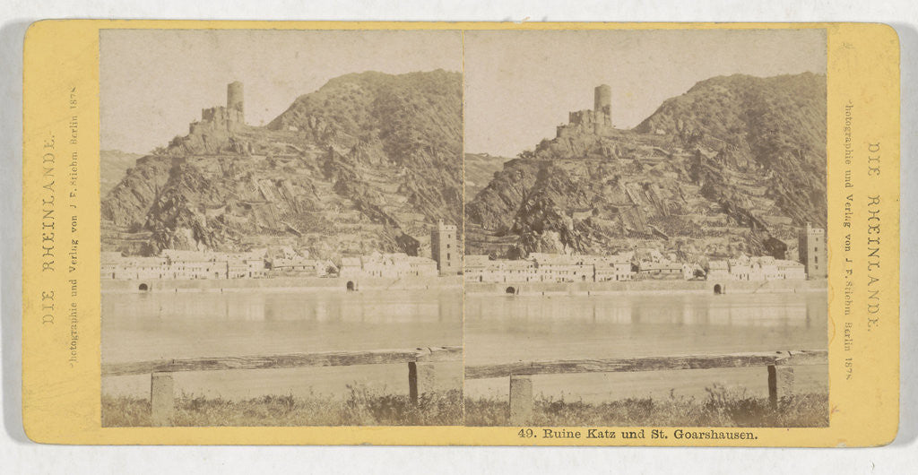 Detail of Ruin Katz and St. Goarshausen, Germany by Johann Friedrich Stiehm