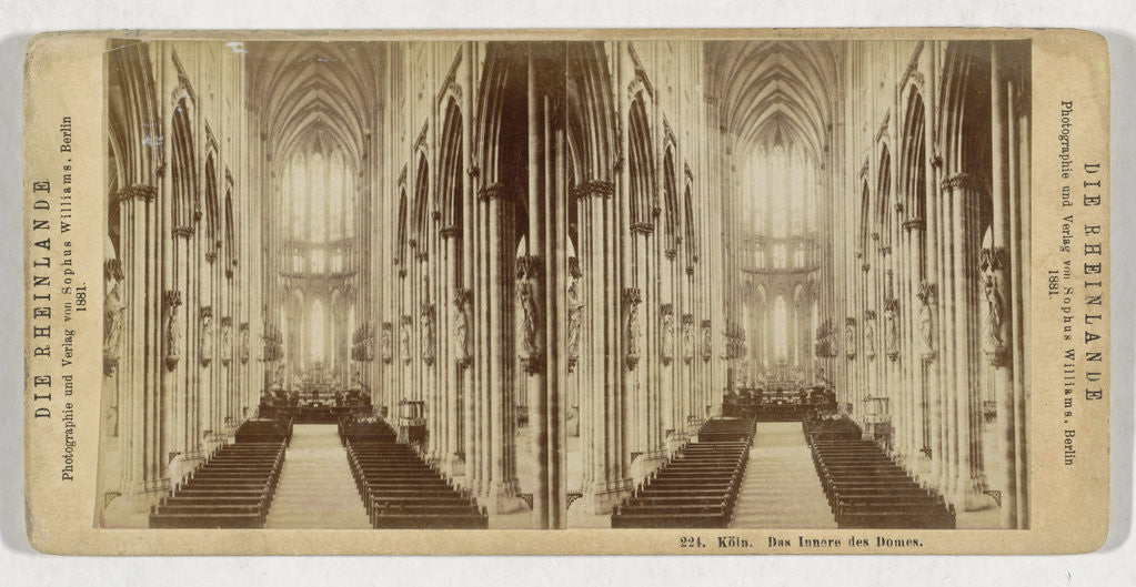 Detail of Cologne The interior of the cathedral, Germany by Sophus Williams