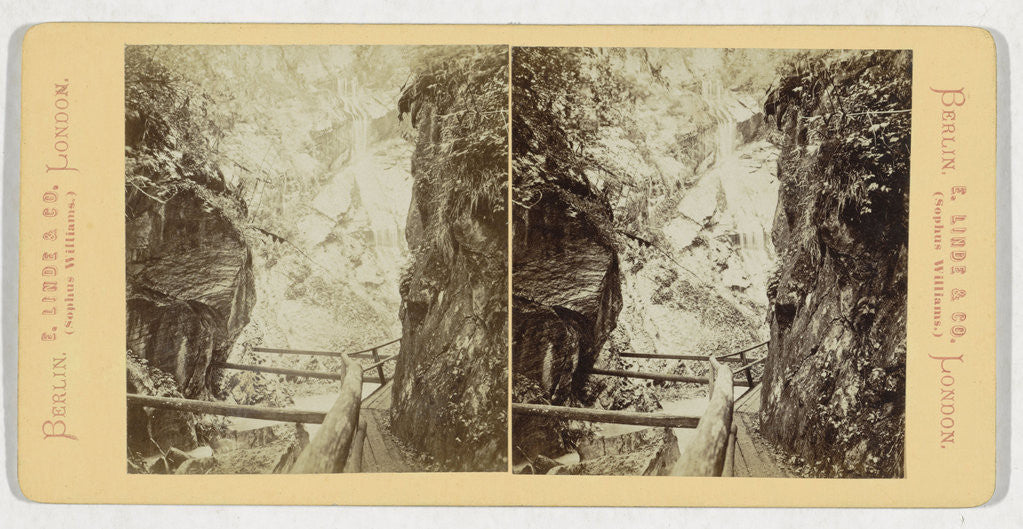 Detail of Wimbach Gorge, near Berchtesgaden, Germany by Sophus Williams & E. Linde & Co