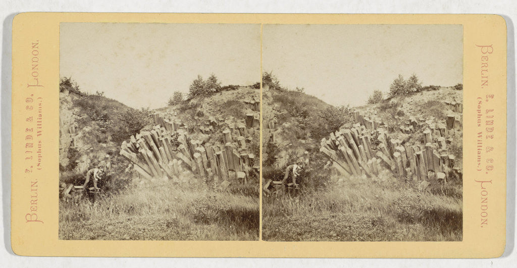 Detail of basalt quarry to Dittelsdorf in Zittau, Germany by Sophus Williams & E. Linde & Co