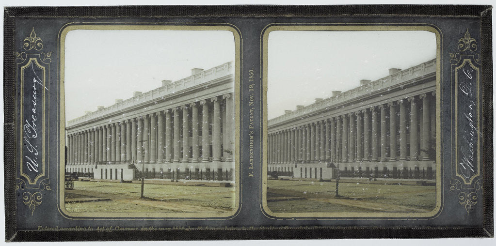 Detail of US Treasury, Washington D.C by Frederick Langenheim