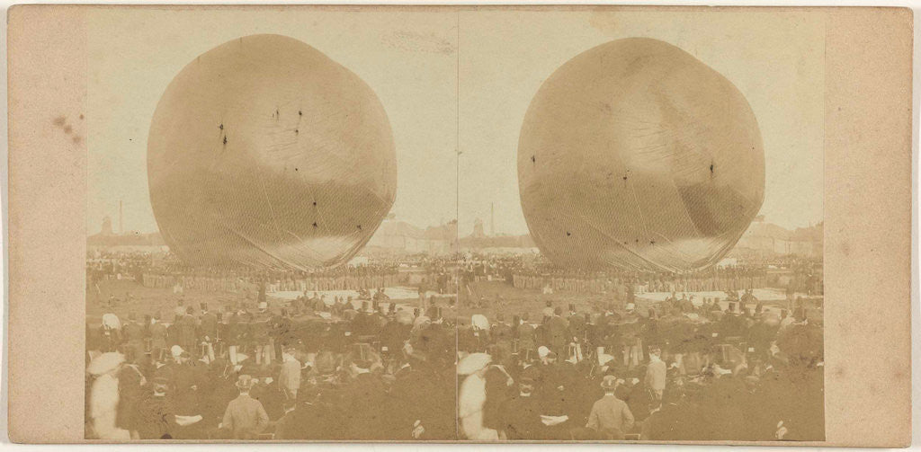 Detail of Nadars balloon terrain Palace of Industry in Amsterdam by Jan D. Brouwer