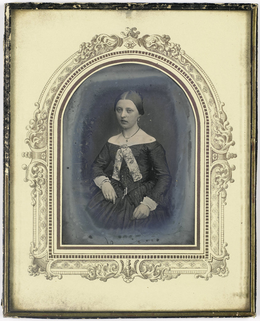 Detail of Portrait of a Young Woman by Carl Ferdinand Stelzner