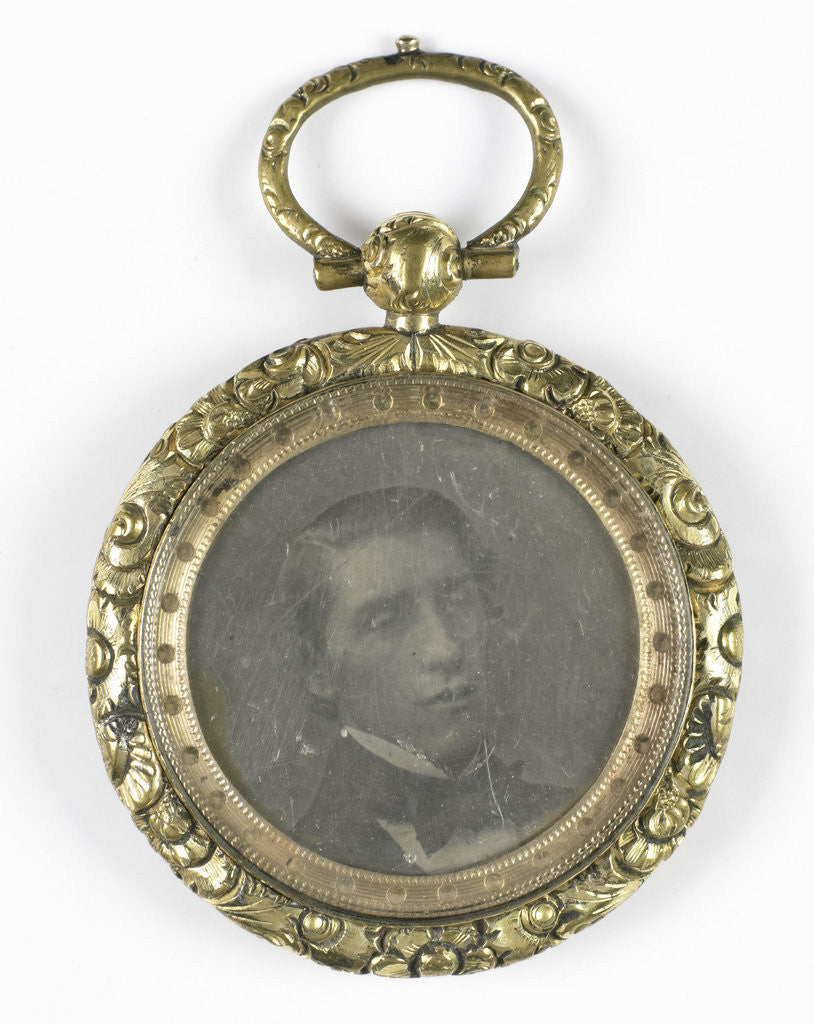 Detail of portrait of a boy by Anonymous