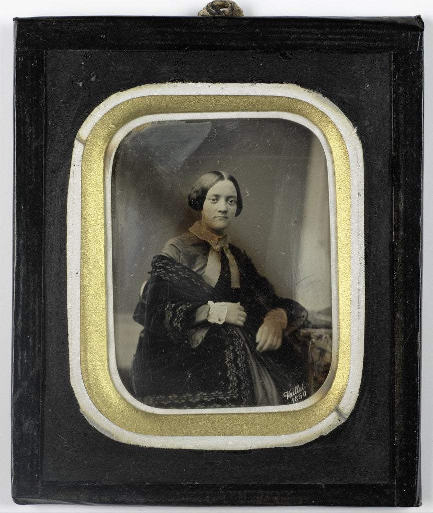 Detail of Portrait of a woman by E. Vaillat